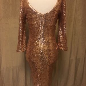 Lulu's Dresses - Lulus Rose Gold Sequin Dress Size Small Lulu's Dresses - Lulus Rose Gold Sequin Dress Size Small